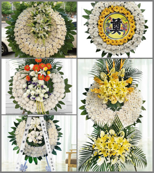 山西晋中灵石县南关镇湾立村花圈速递